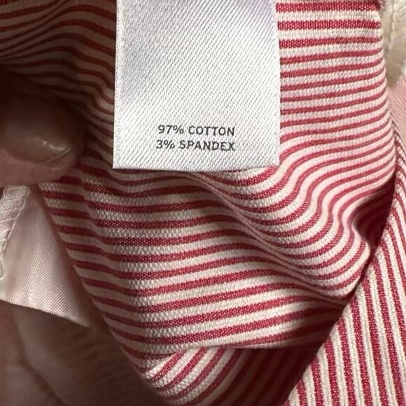 NWT Halogen Taylor Fit Bermuda Shorts Red White Stripe Size 10 - Picture 10 of 11